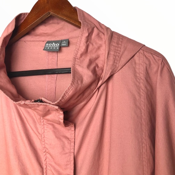 New York & Company Blush Lightweight Hooded Jacket Size XL - Picture 2 of 14